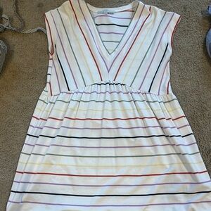 LOFT Multicolor Striped Dress